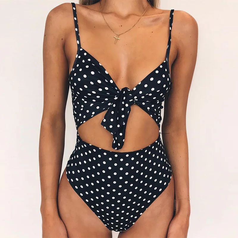 

ZADORIN Bikini 2019 Sexy High Waist Bandage Bikini Set Women Push Up Swimwear Polka Dot Floral Biquinis Summer Beach Swimsuit