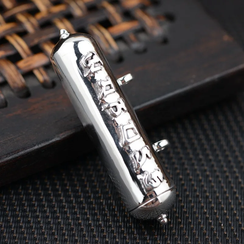 

wholesale Silver Antique Style Buddhism Vajra evil Shurangama mantra can open the pendant