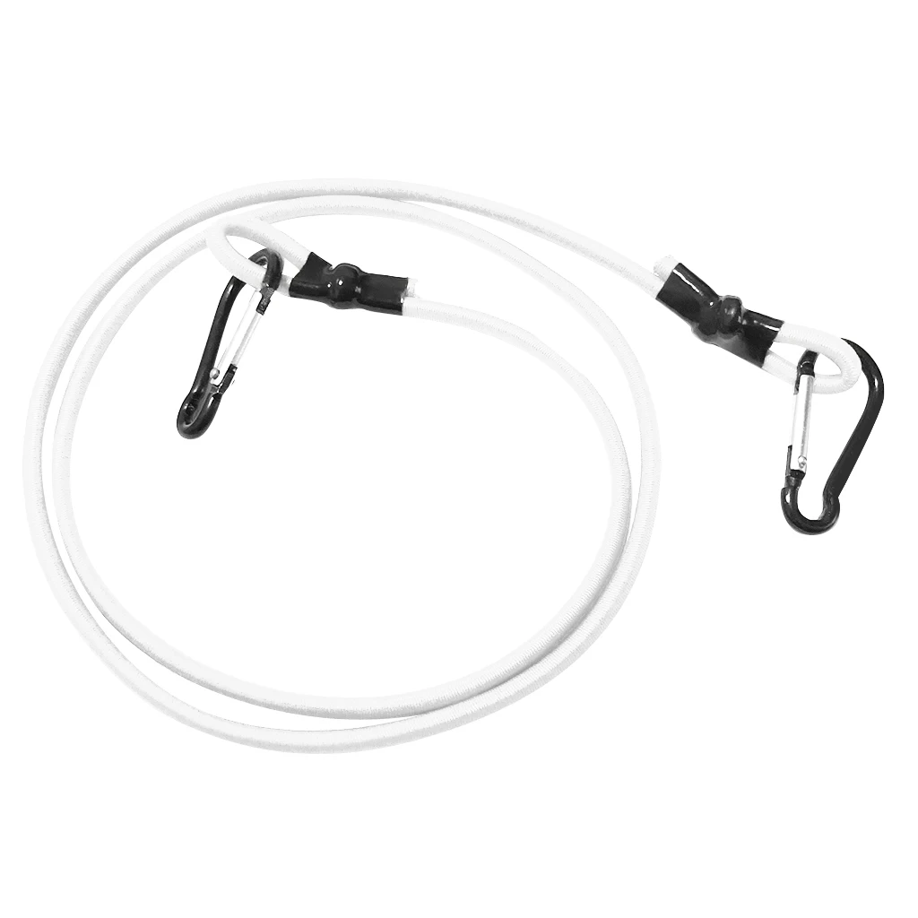 3ft Elastic Kayak Canoe Tow Leash Tow Line Secure Lanyard With 2 Carabiners Kayak Safety Lanyard Kayak Accessories