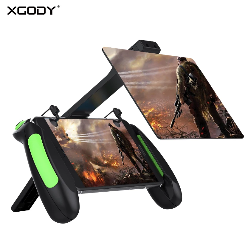 XGODY Mobile Phone Pad Pubg Controller Android IOS Phone Gamepad Controller Triggers Pubg Joystick For iphone ipad xiaomi