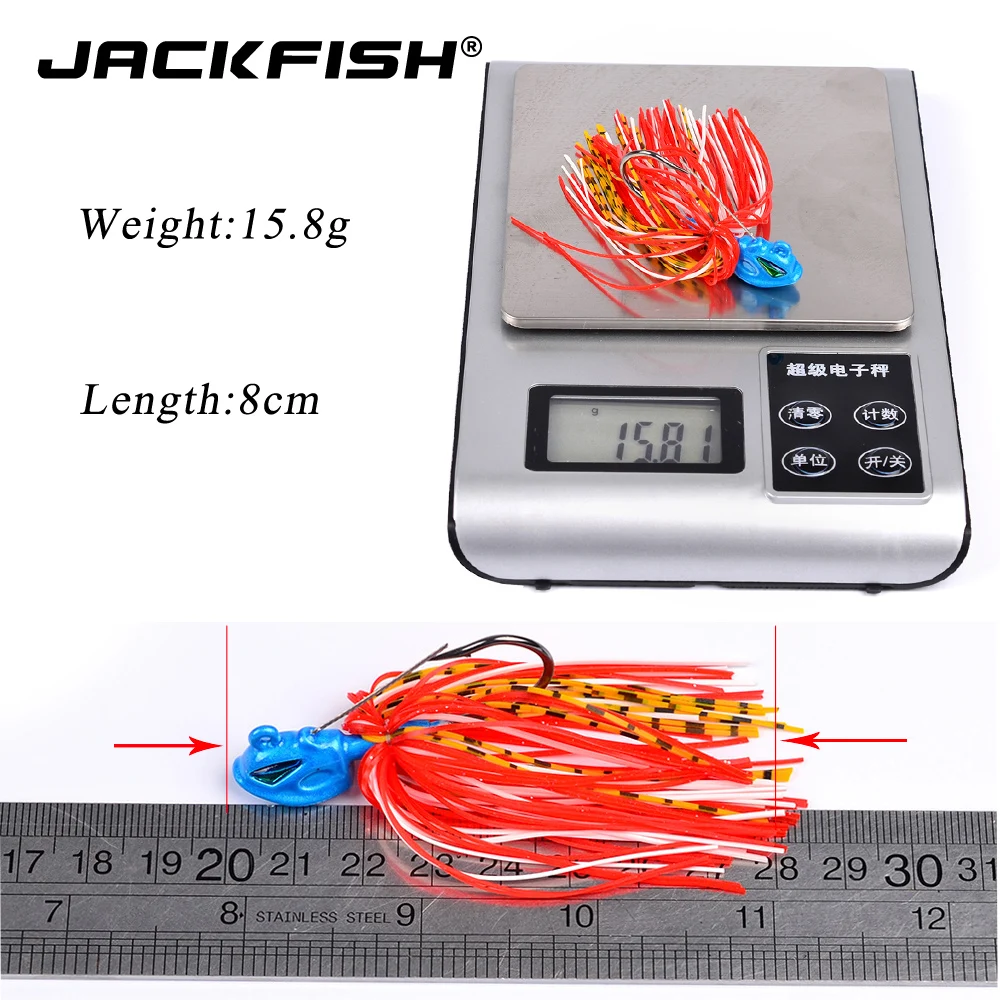 JACKFISH Spinnerbait 8CM/15G bait Bass Fish Metal Bait Sequin Beard Pike Fishing Tackle Jigs Spinner Fishing Lure with hook JACKFISH Spinnerbait 8CM/15G bait Bass Fish Metal Bait Sequin Beard Pike Fishing Tackle Jigs Spinner Fishing Lure with hook