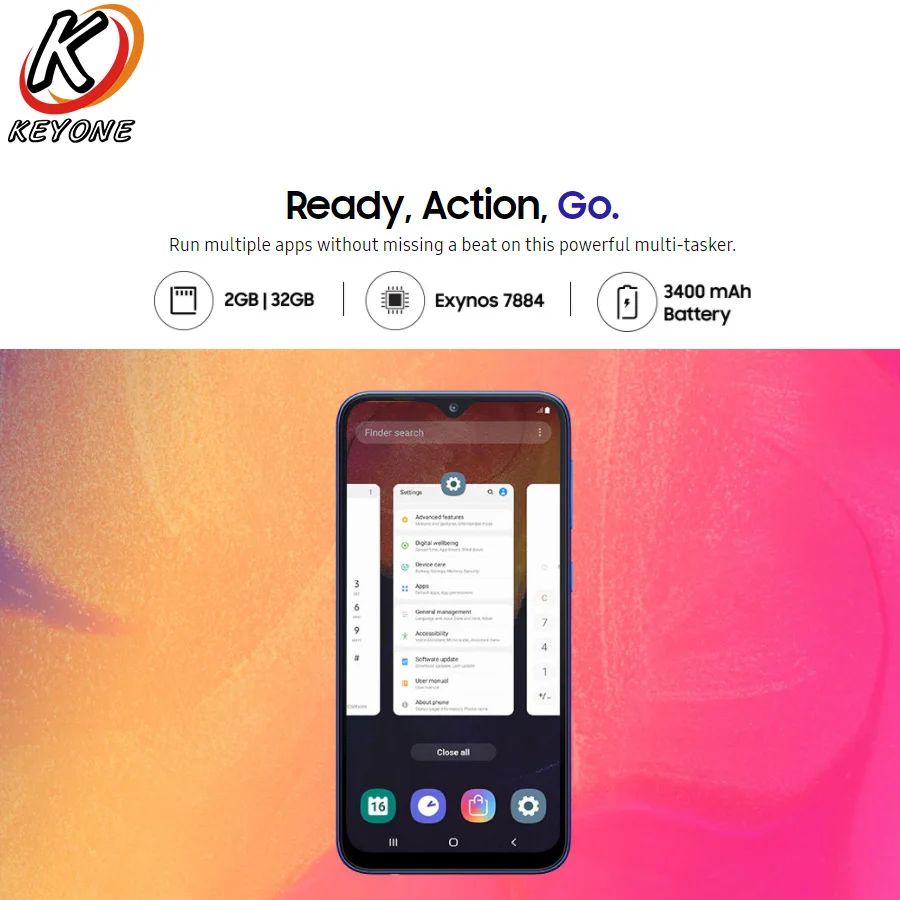 Samsung Galaxy A10 мобильный телефон с 6 2 дюймовым дисплеем восьмиядерным процессором