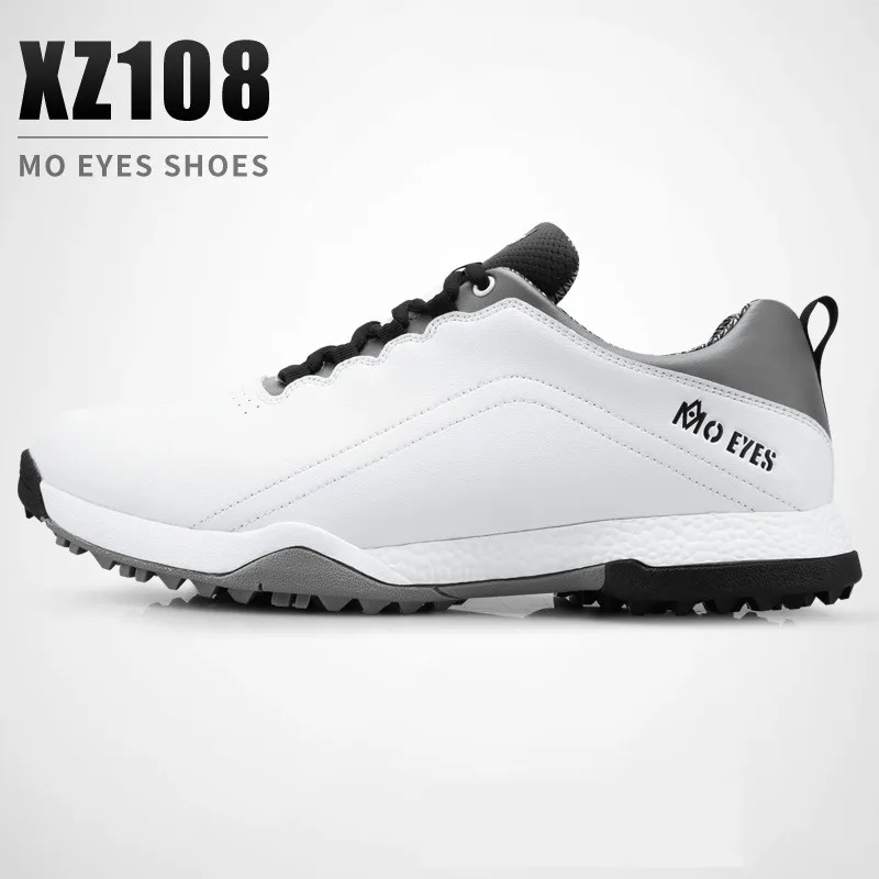 PGM обувь для гольфа мужская водонепроницаемая обувь Противоударная обувь подошва противоскользящая обувь XZ108 - Цвет: white gray black