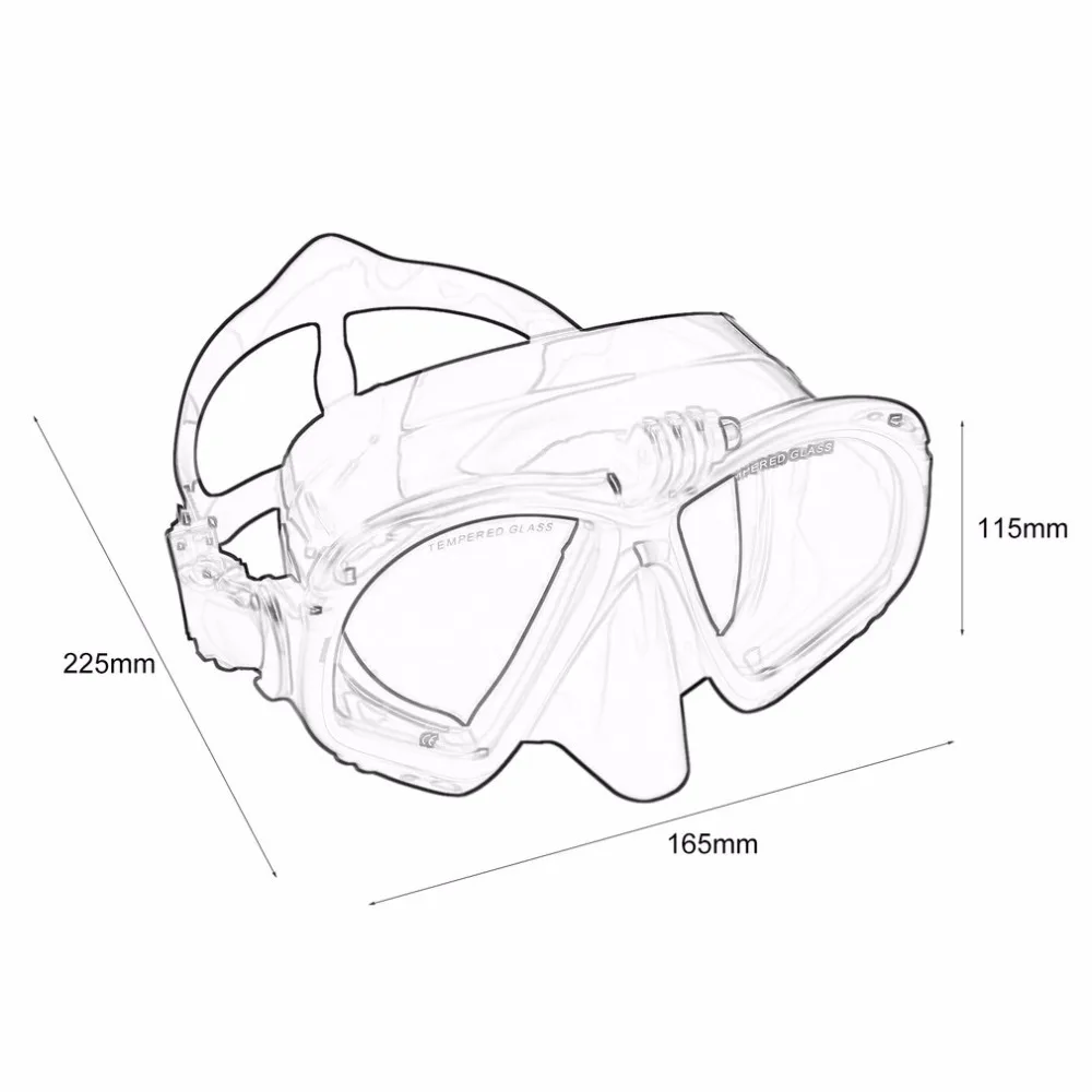 Профессиональная маска для подводного плавания подводное плавание плавательные очки Подводное подводное снаряжение подходит для