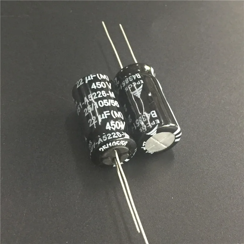 10pcs 22uF 450V EPCOS B43851 Series 12.5x25mm 450V22uF Aluminum Electrolytic capacitors | Электронные компоненты и
