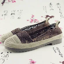 spring and autumn embroidered shoes old Beijing Zapatos De Mujer slip tendon at the end of low-heeled shoes woman a140