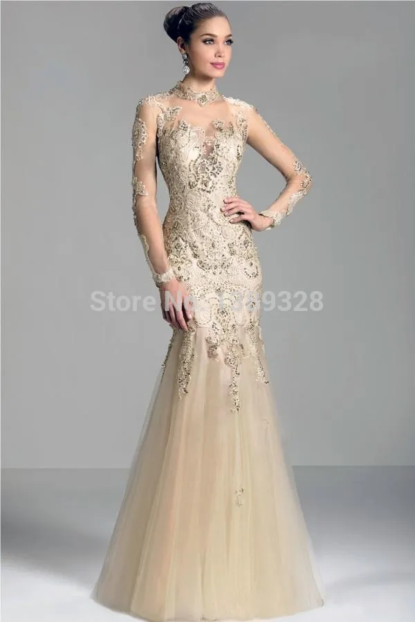 New Arrival Special Occasion Long Sleeve Evening Dresses Elegant Lace Mermaid Formal Party Prom Gowns Robe de Soiree | Свадьбы и