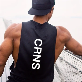 

2019 Brand Printed cotton Clothing bodybuilding Gyms tank top men Fitness Sleeveless Shirt Cotton men undershirt fashion vest