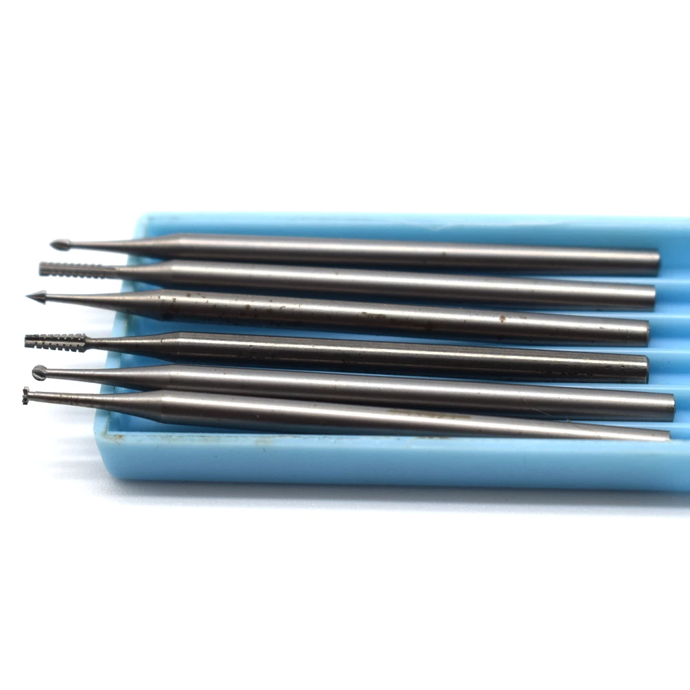 6PCS High Speed Steel Burr Jewelry Drill Bit Set Dental Grinding