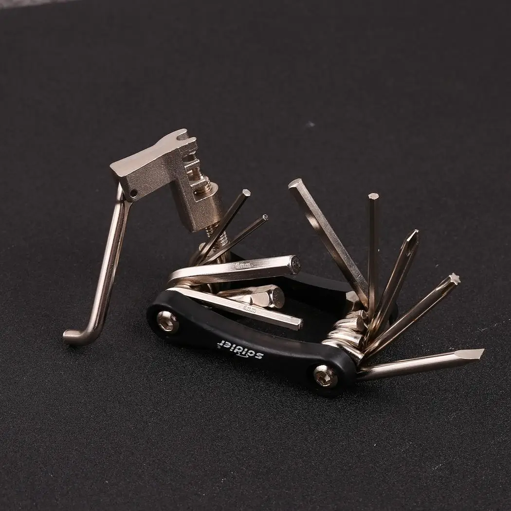 Best 11 in 1 Portable Folding Bicycle Repairing Tool Set Road Mountain Bike Repair Wrench Hex Spoke Key Screwdriver Tool Kit NEW1