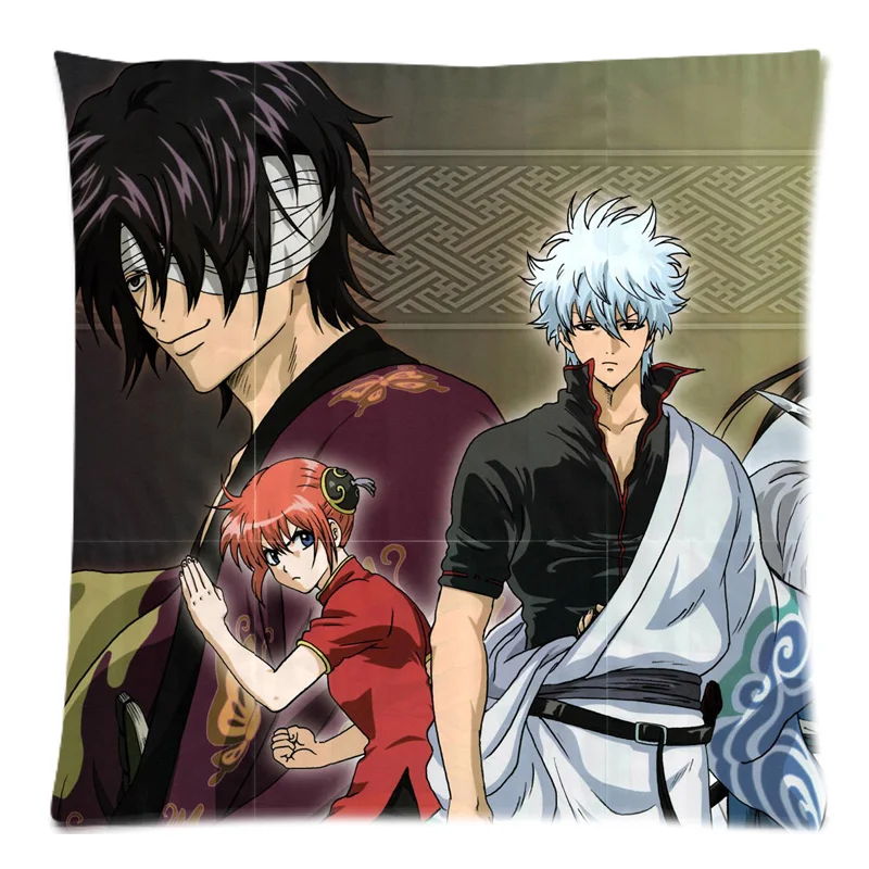 45x45 см GINTAMA накидка на подушку автомобиль диван талию наволочка под заказ Подушка