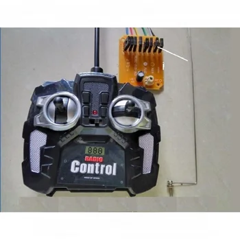 

1Set 4 Channels Remote Control + Receiver Transmitter Board High Power 27MHZ Receiving Module for RC Model Airplane Parts