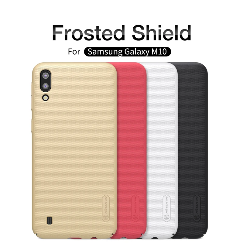 

Case For Samsung Galaxy M10 NILLKIN Super Frosted Shield Matte Salient Dot back cover For Samsung M10 gift phone holder