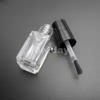 1PC X 5ml Empty Nail Polish Bottle Clear Glass With Mixing Ball Clear Black White / Matte Balck 5 ML NEW 17.5MMX45MM *FD332-334 1