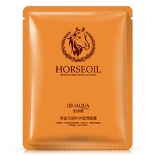 BIOAQUA Natural Horse Oil Face Mask Moisturizing Oil Control Shrink Pores Facial Mask Wrapped Mask cosmetic Skin Care