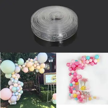 

5m Balloon Chain 110 Holes Balloon Accessories Wedding Birthday Party Decorations Fence Clips Backgrounds