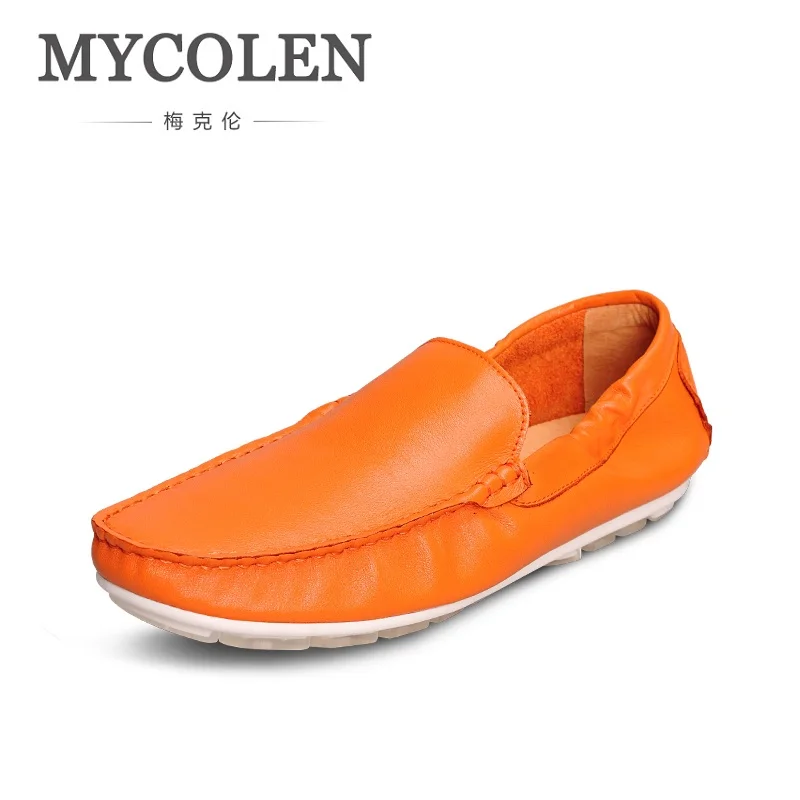 MYCOLEN Men Shoes Fashion Leisure Genuine Leather Breathable Men's Flats Shoes Slip-On Men Loafers Zapatos Hombre Casual MYCOLEN Men Shoes Fashion Leisure Genuine Leather Breathable Men's Flats Shoes Slip-On Men Loafers Zapatos Hombre Casual