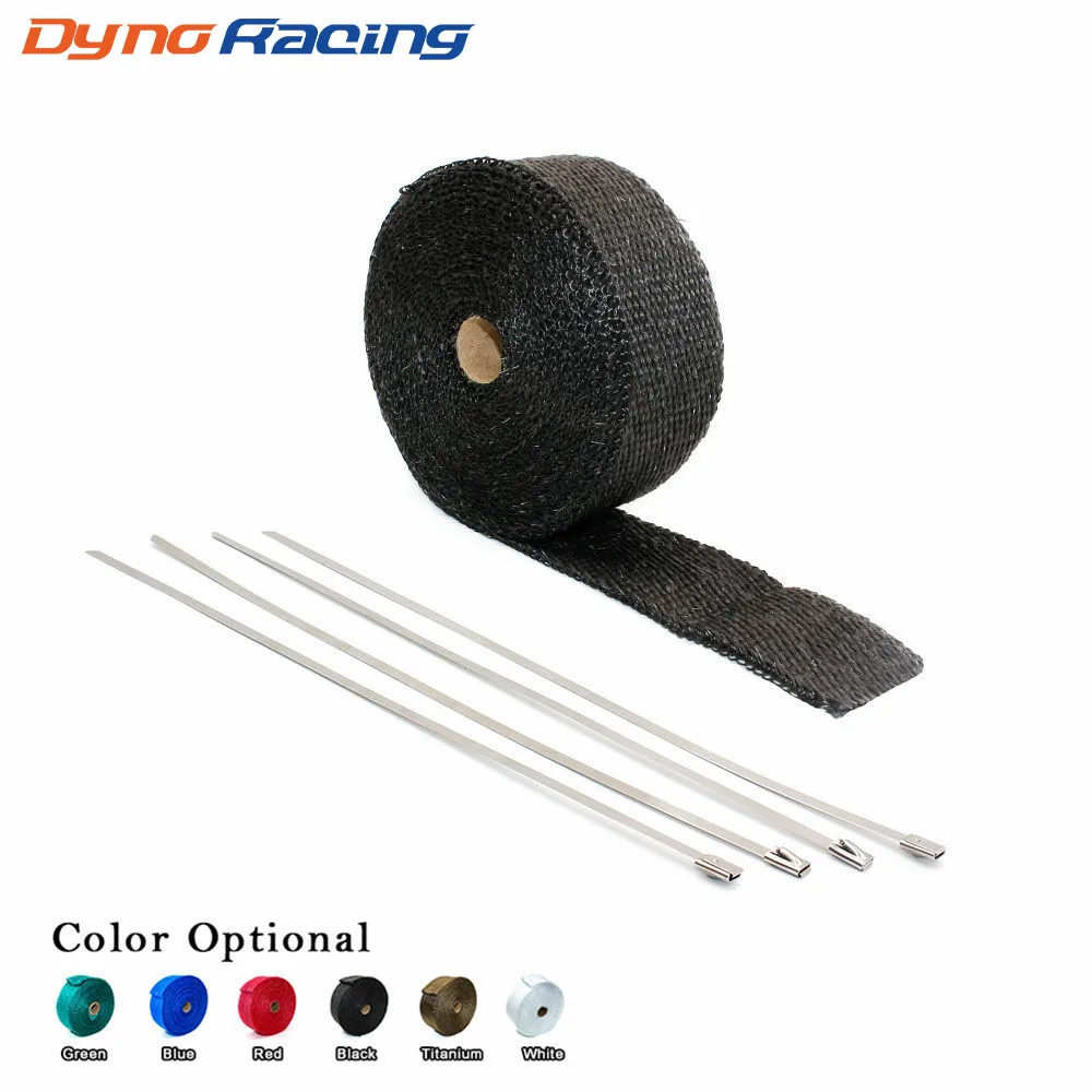 

2" *10meter Thermal Wrap Exhaust insulating warp Header warp Exhaust pipe warp Glass fiber wrap + 4 Ties YC100459