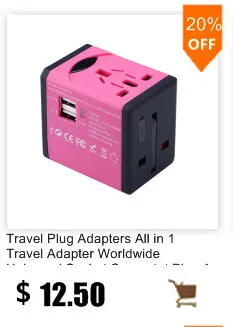 All in One Universal Travel Adapter World Travel Socket Converter EU UK US AU With 2USB Charging Port for Android IOS Smartphone