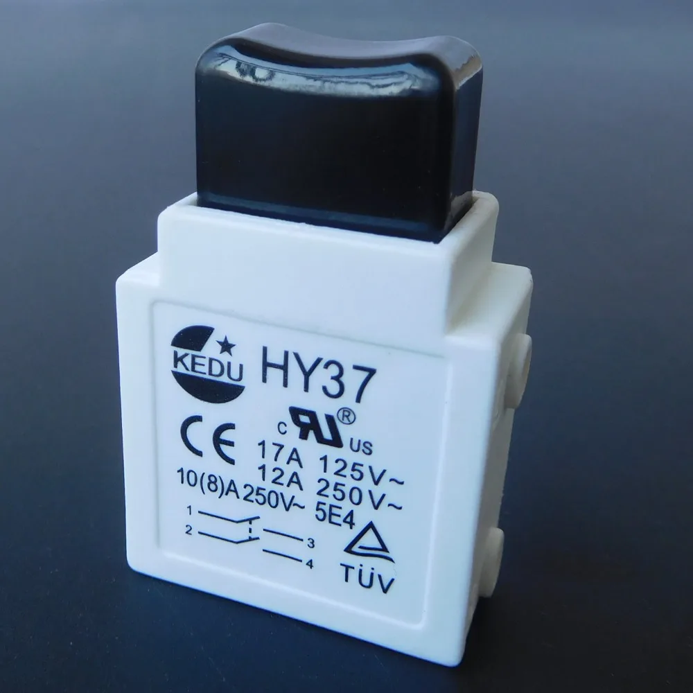 KEDU HY37 17A/125 12A/250V без блокировки пылезащитный триггерный переключатель для ручных