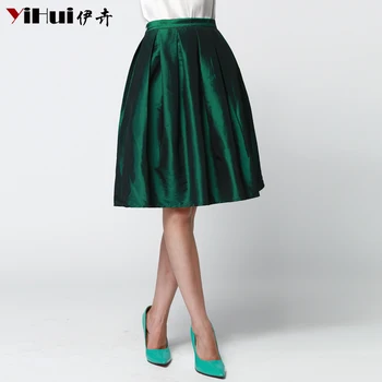 

Korean Style Tutu Polyester Below Knee High Waist Skirt with Pleated Pattern Multiple Sizes