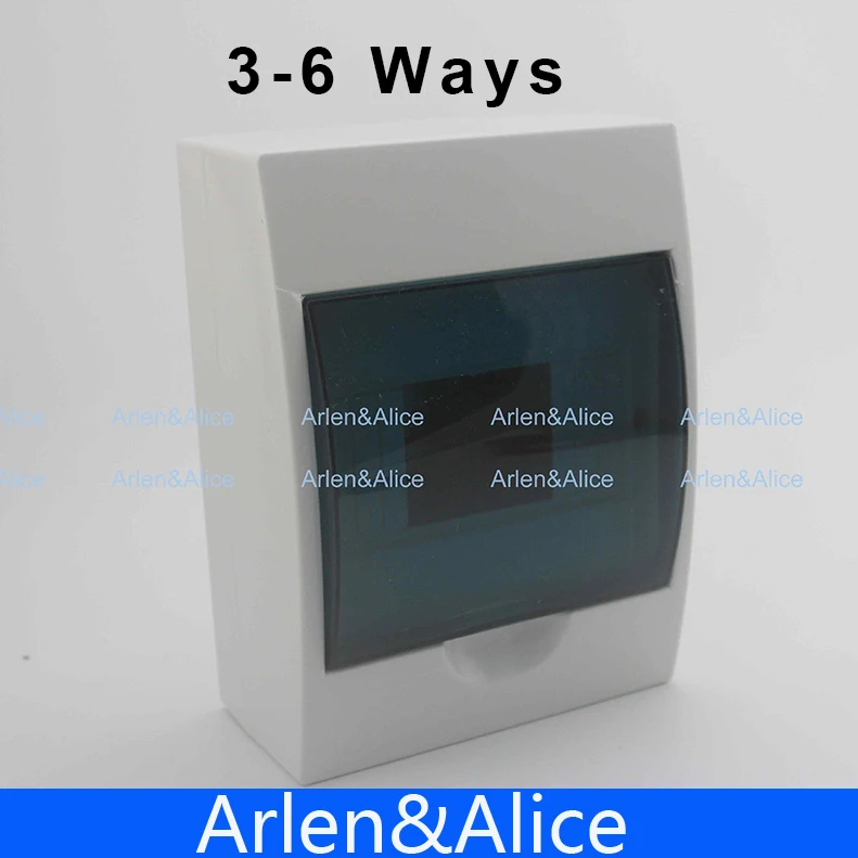 

3 - 6 ways Plastic distribution box for circuit breaker indoor on the wall