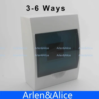 

3 - 6 ways Plastic distribution box for circuit breaker indoor on the wall
