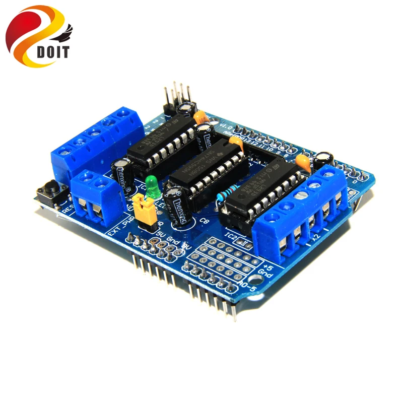 Щит моторного привода DOIT L293D для Arduino Duemilanove Mega / UNO|controller board|control motorshield for arduino |