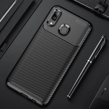 

Raugee Case For Samsung A40 Case Cover Luxury Carbon Fiber Bumper Soft TPU Silicon Phone Case For Samsung Galaxy A40 A50 A20 A30