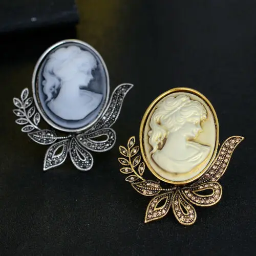 Женская винтажная Камея Брошь со стразами свадебная бижутерия 2019 | Украшения и