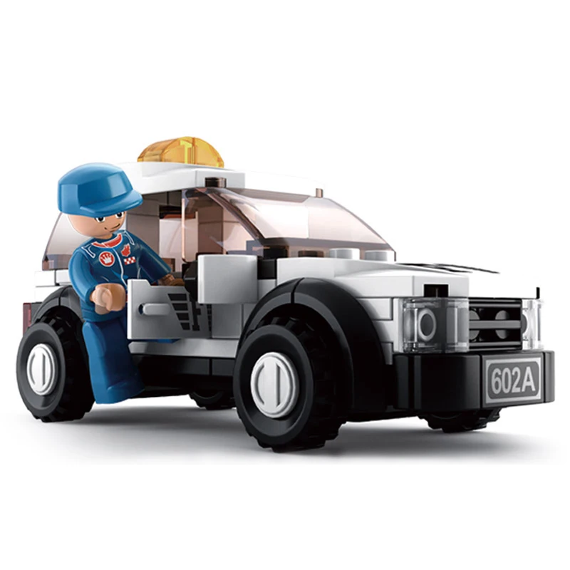 

M38 B0350 Sluban Formula Car F1 Safety Car Model Building Blocks Enlighten Action Figure Toys For Children Compatible Legoe