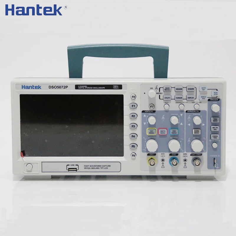Hantek DSO5072P 2 в 1 цифровой осциллограф 2 канала 70 МГц Ручной Osciloscopio цифровые осциллографы USB 1GSa/s осциллограф