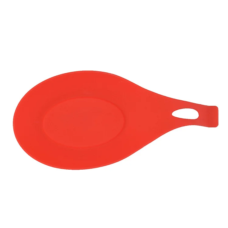 Термостойкая Силиконовая ложка с антипригарным покрытием, кухонный поднос для хранения, бытовая столовая посуда для ресторана, коврик, инструменты для приготовления пищи - Цвет: Red