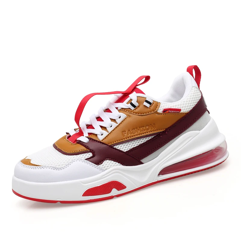 

Men Running Sport Shoes Lace-Up Rubber Outdoor Male Walking Flat Sneakers Blue Red Comfortable Man Soft Trainer