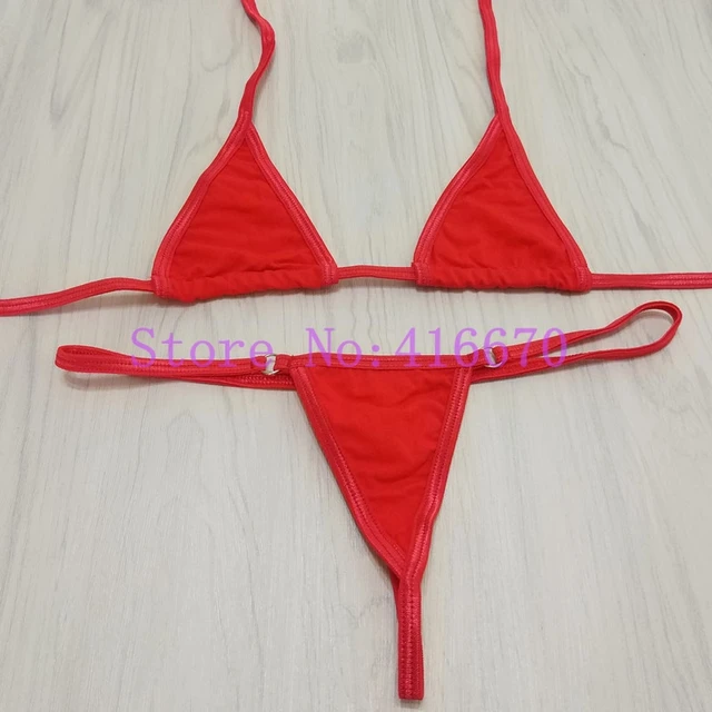 Mini Micro Bikini Women Cotton Extreme Sexy Triangle Brazilian Swimwear My Xxx Hot Girl