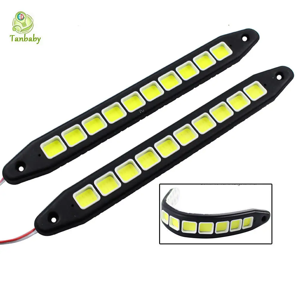 

COB daytime running light 2pcs/pair white head fog light DRL external brake reverse light