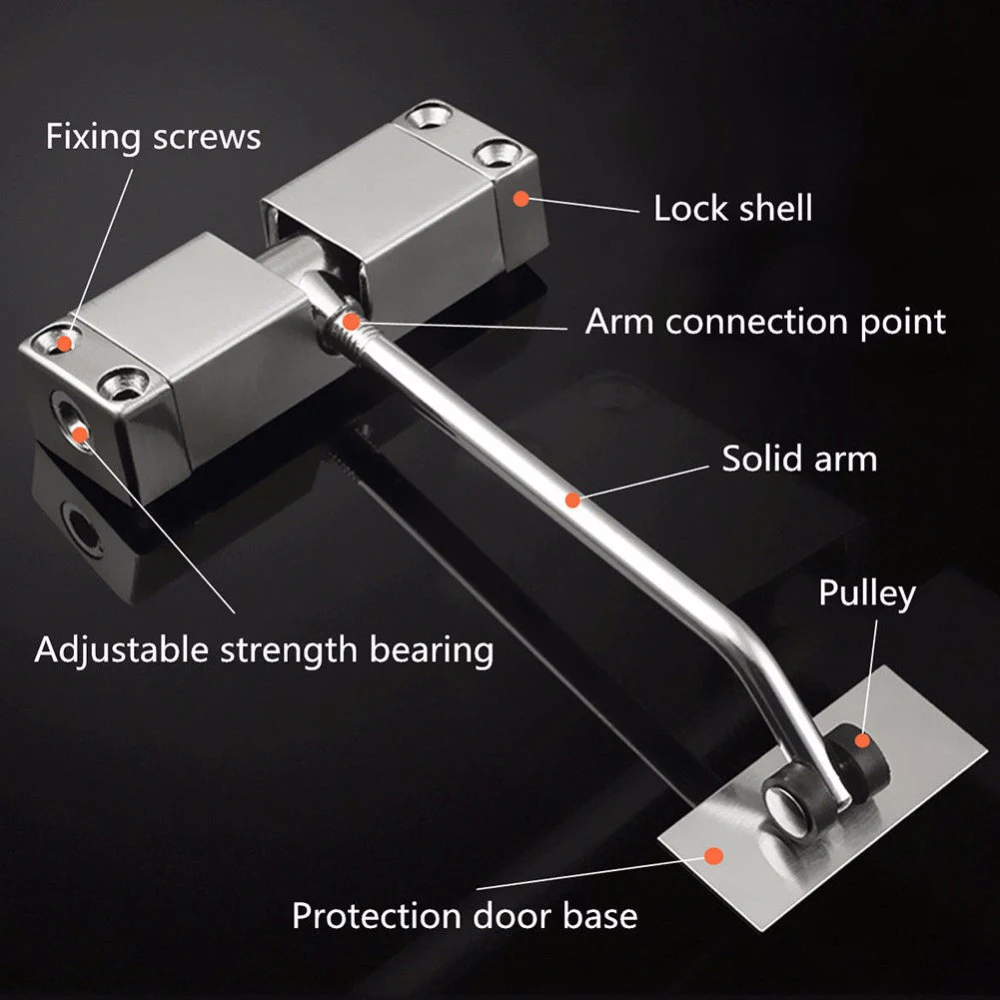 Металический Дверной доводчик Полезная Регулируемая поверхность стальная одинарная огненная пружинная дверная прочность Номинальное