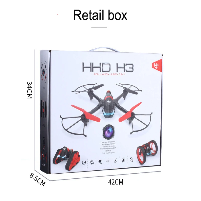 Новинка Радиоуправляемый Танк прыгающий автомобиль Wi Fi FPV DIY 3 в 1 Безголовый
