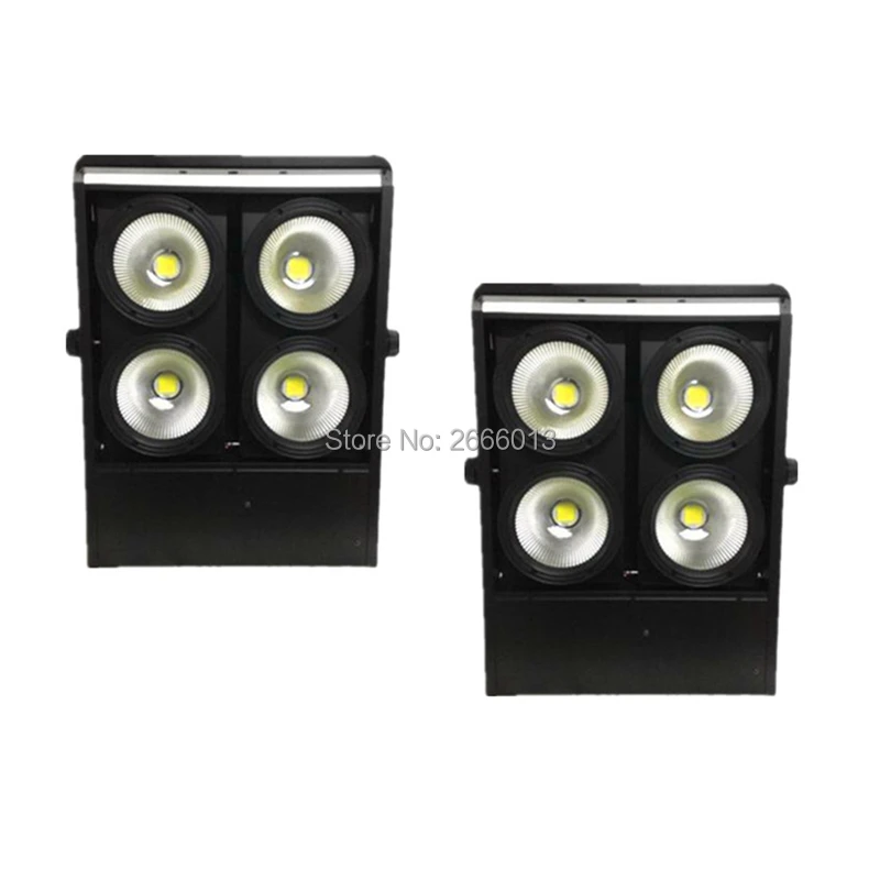 

2pcs/lot 4 eyes Dimmering 4x100W COB Blinder Light DMX Stage Lighting Wash Effect Warm White Cool White LED Background Lights