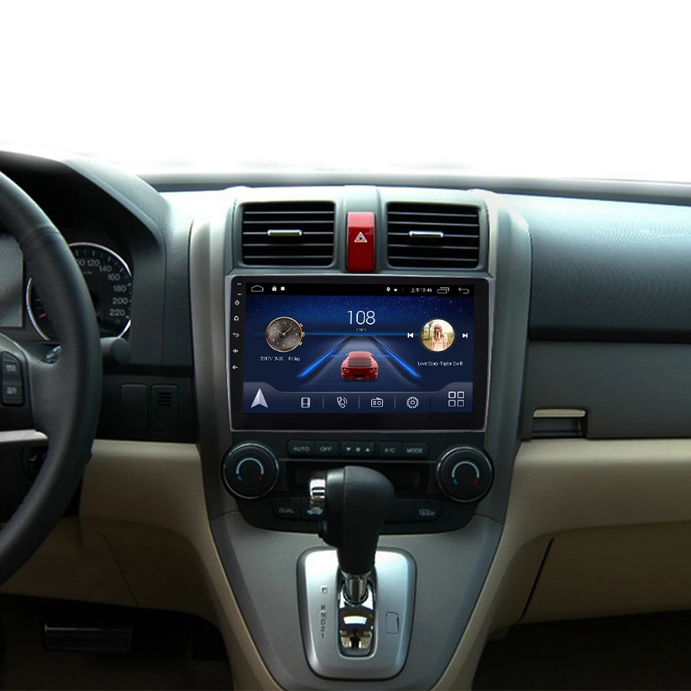 Perfect 4G Lte Android 9.0 Car multimedia navigation GPS DVD player For Honda CRV 2007-2011 years IPS  screen Radio stereo 2