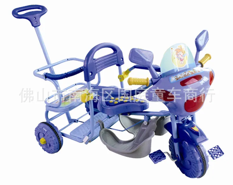 Image Helian 605 children tricycle tandem bike with push baby stroller toys wholesale