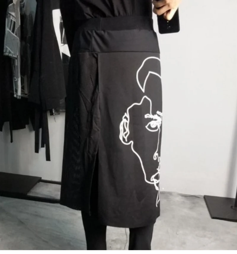 Culottes Punk Rave Pants Men Kilt Fashion Streetwear  (8)