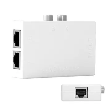 

UTP STP 2 in 1 out 2 Ports RJ45 LAN CAT Network Switch Selector Internal External Networking Switcher Splitter Box