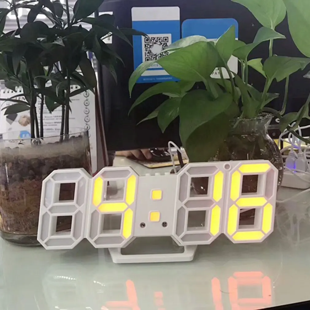 ICOCO 3D настольные часы светодиодный цифровой номер Дизайн Show сигналы тревоги Температура Дата обратного отсчета часы настенные часы для