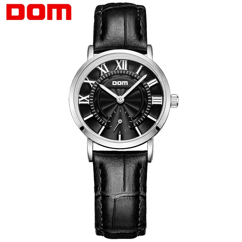

DOM Women Leather Bracelet Watch Fashion Casual ladies Dress Waterproof Quartz Wristwatches Women Relojes Mujer G-3211GL-7M