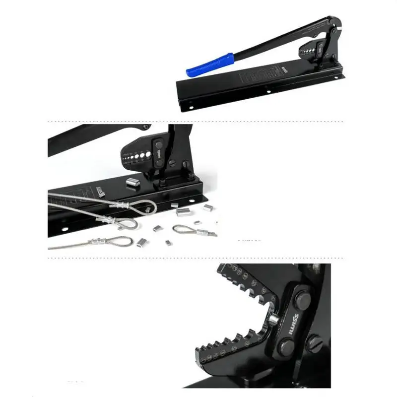 Desk Top BenchLong Handle Labour Save Ferrule Press Plier Crimping Tool For 1.5-5MM 364-316IN All Ferrule Wire Rope Crimper (3)