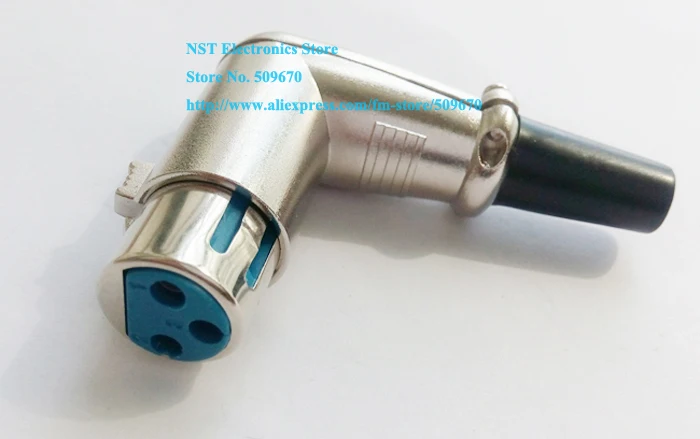 

Right Angled 90 Degree XLR 3Pin FEMALE Connectors MIC Cable Microphone Cord Jack/Free Shipping/2PCS