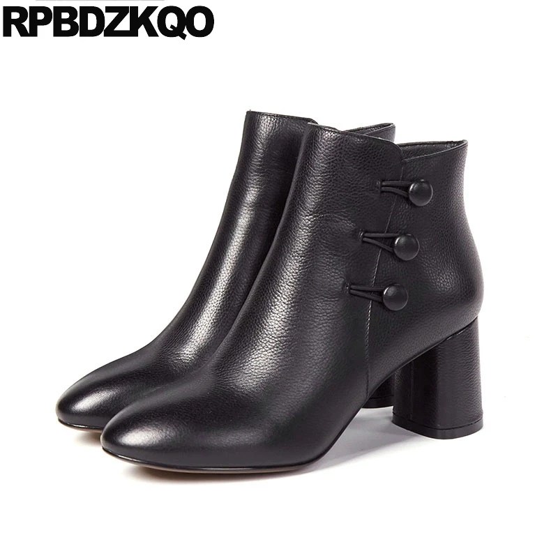 

Size 34 Autumn 2017 Shoes Fall Luxury Short Brand Women Winter Boots Genuine Leather Chinese Pointed Toe High Heel Ankle Booties