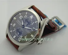 47mm big gray dial PARNIS Asian ST2530 pilot automatic movement MEN watch Classic watches wholesale x0003