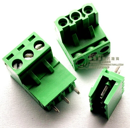 

30Set/Lot KF2EDGK 5.08MM 3Pin Straight Plug-in Screw Terminal Connector 300V/15A 3P